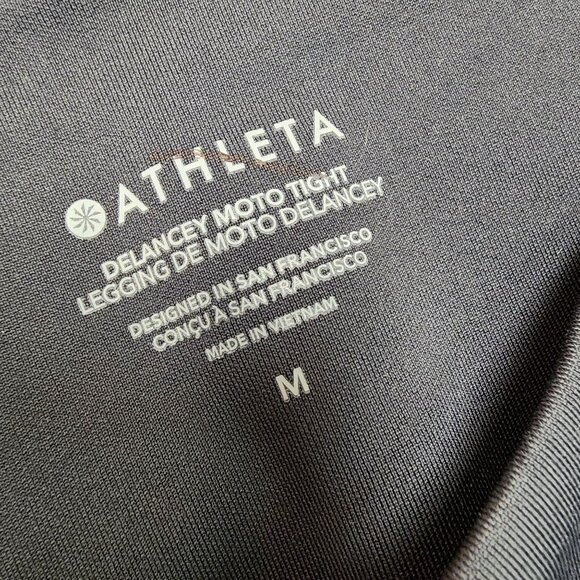Athleta DELANCEY MOTO TIGHTS Black Leggings Med - Picture 9 of 9